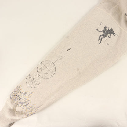 21AW ×Dr. Woo ヴィンテージ加工 落書きグラフィック スウェットパーカー(HOODIE)