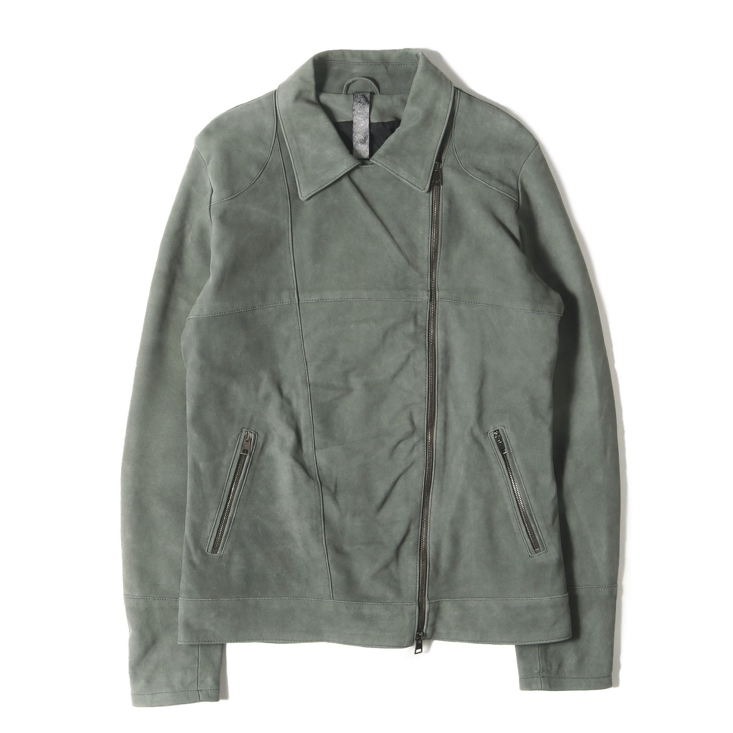 ヌバックレザー ダブルライダースジャケット