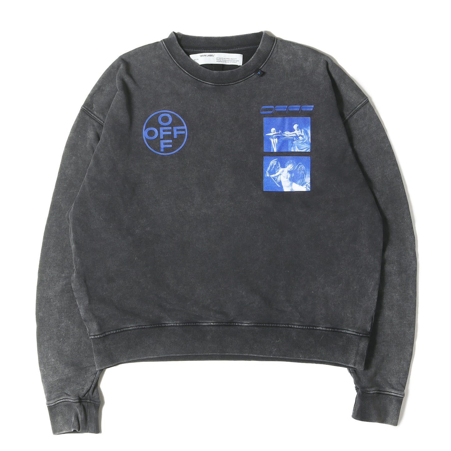 ブリーチ加工 絵画グラフィック オーバーサイズ スウェット(HARDCORE CARAVAGGIO CREWNECK)