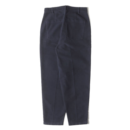 モールスキン 1タック テーパード トラウザーパンツ