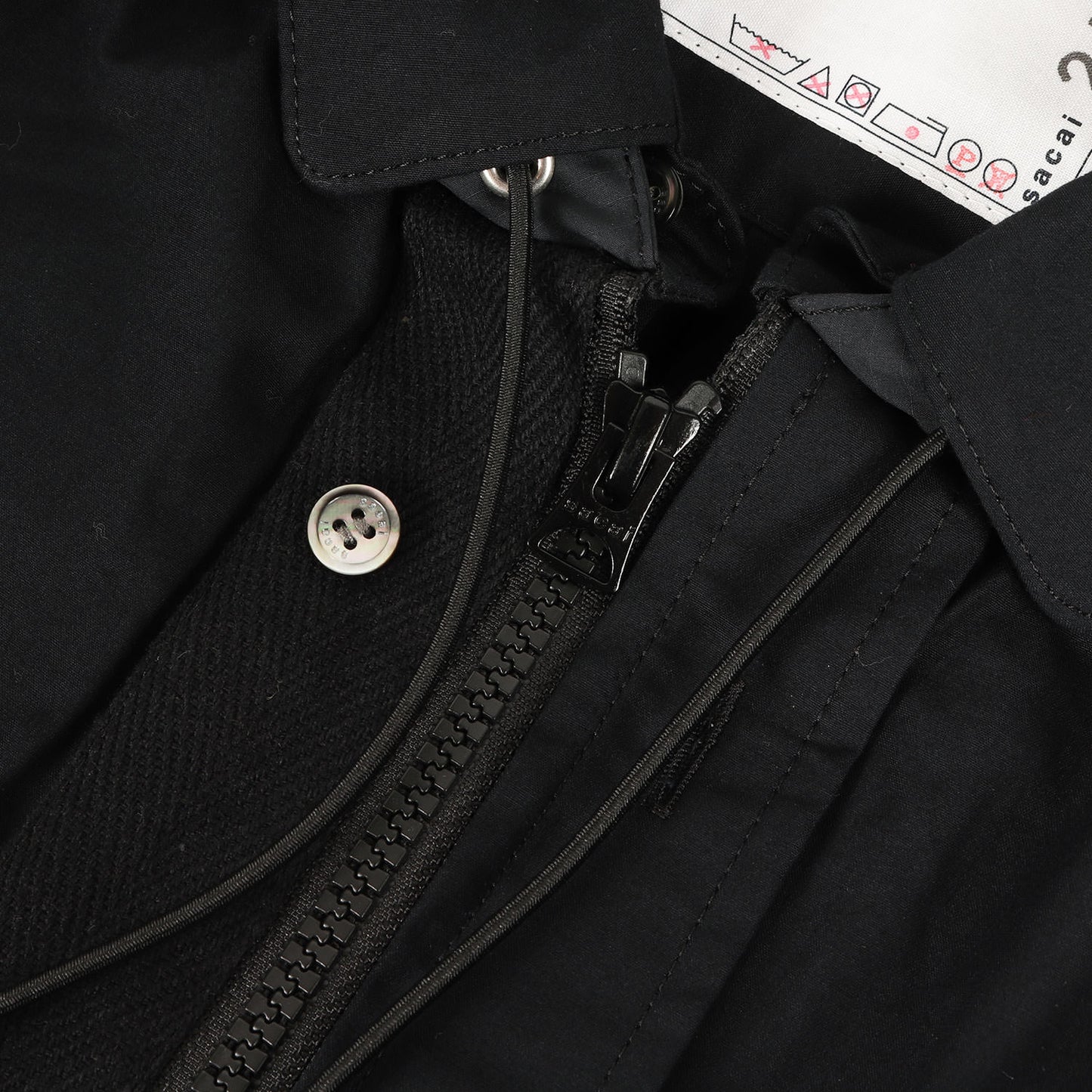 21AW 異素材 切替し フード ジャケット(Cotton Poplin Shirt)