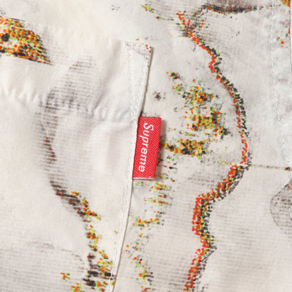 20AW マーブル グラフィック オープンカラー シルク 半袖シャツ(Marble Silk S/S Shirt)