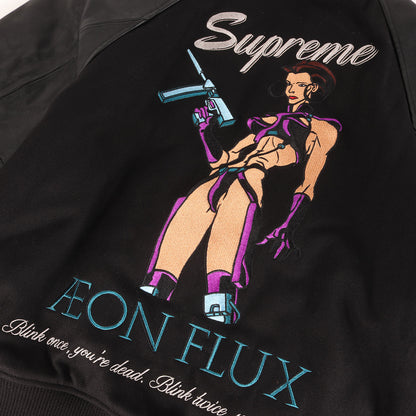 22AW ×Aeon Flux 袖レザー メルトン バーシティジャケット / スタジャン(Varsity Jacket)