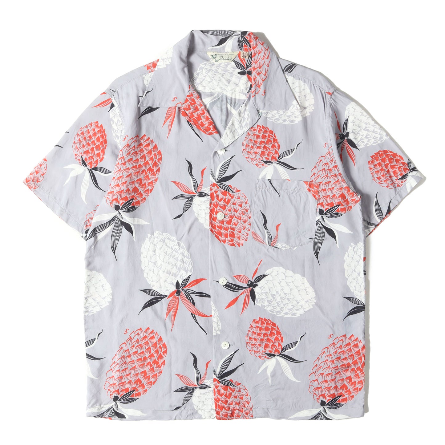 25周年記念 パイナップル柄 レーヨン アロハシャツ(25th HAWAIIAN SHIRTS) / Paradise by FULLCOUNT