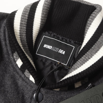 24AW 初売り限定 32着限定 ×Disney Mickey&Friends Collection ミッキーマウス 袖レザー メルトン スタジャン(DISNEY NUMBERING STUDIUM JACKET)