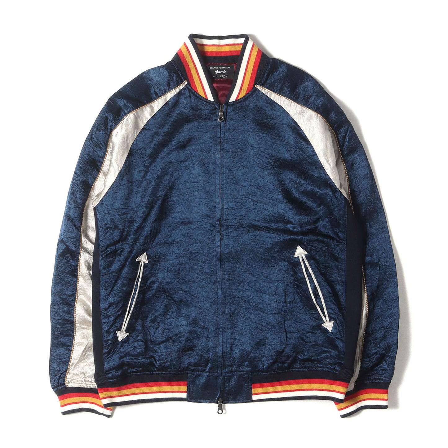 シワ加工 サテン スカジャン