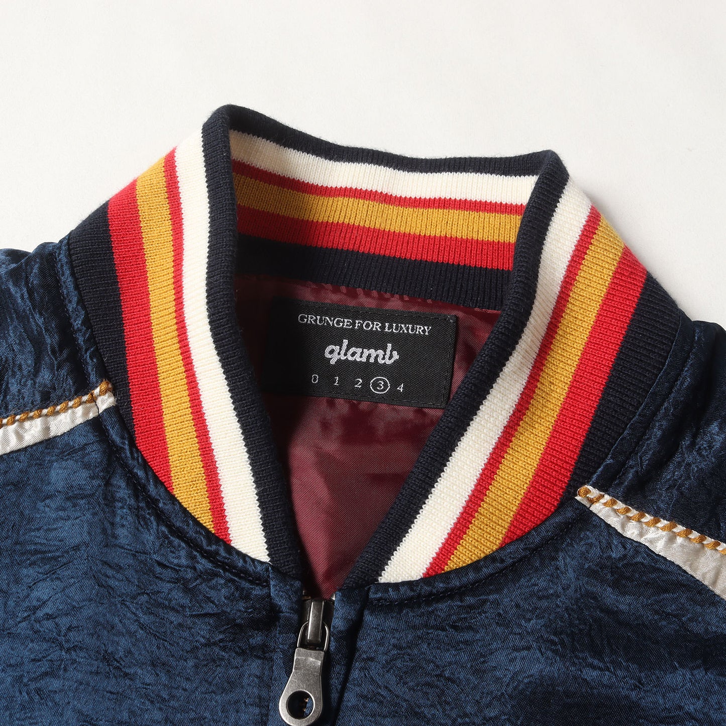 シワ加工 サテン スカジャン