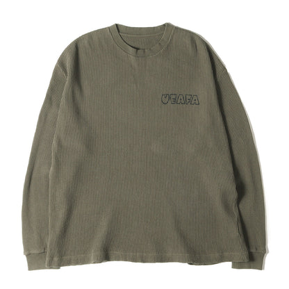 24SS UEAFA ワッフル ロングスリーブ バギー Tシャツ(UEAFA WAFFLE L S BAGGY TEE)