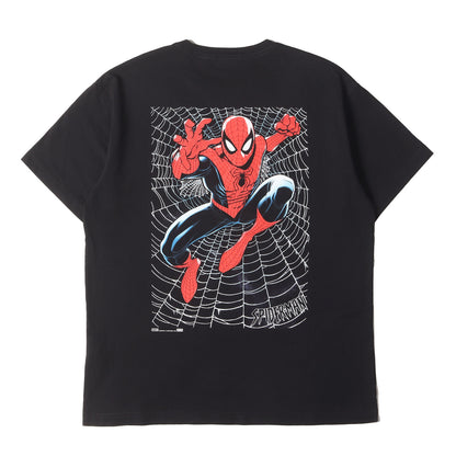 22SS ×MARVEL スパイダーマン BOXロゴ Tシャツ(Spider-Man Web Logo Tee)