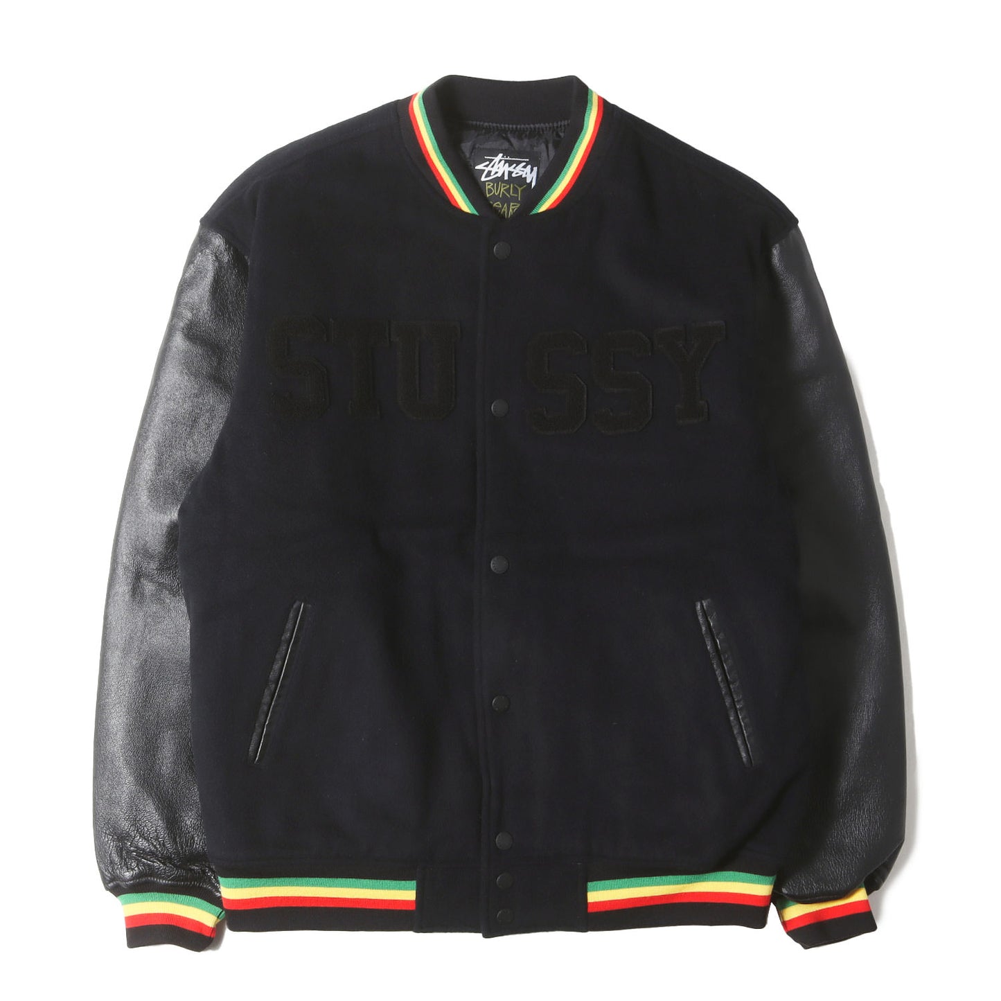 00s ×MASTERPIECE 2店舗 100枚限定 ラスタライオン 袖レザー メルトンスタジャン