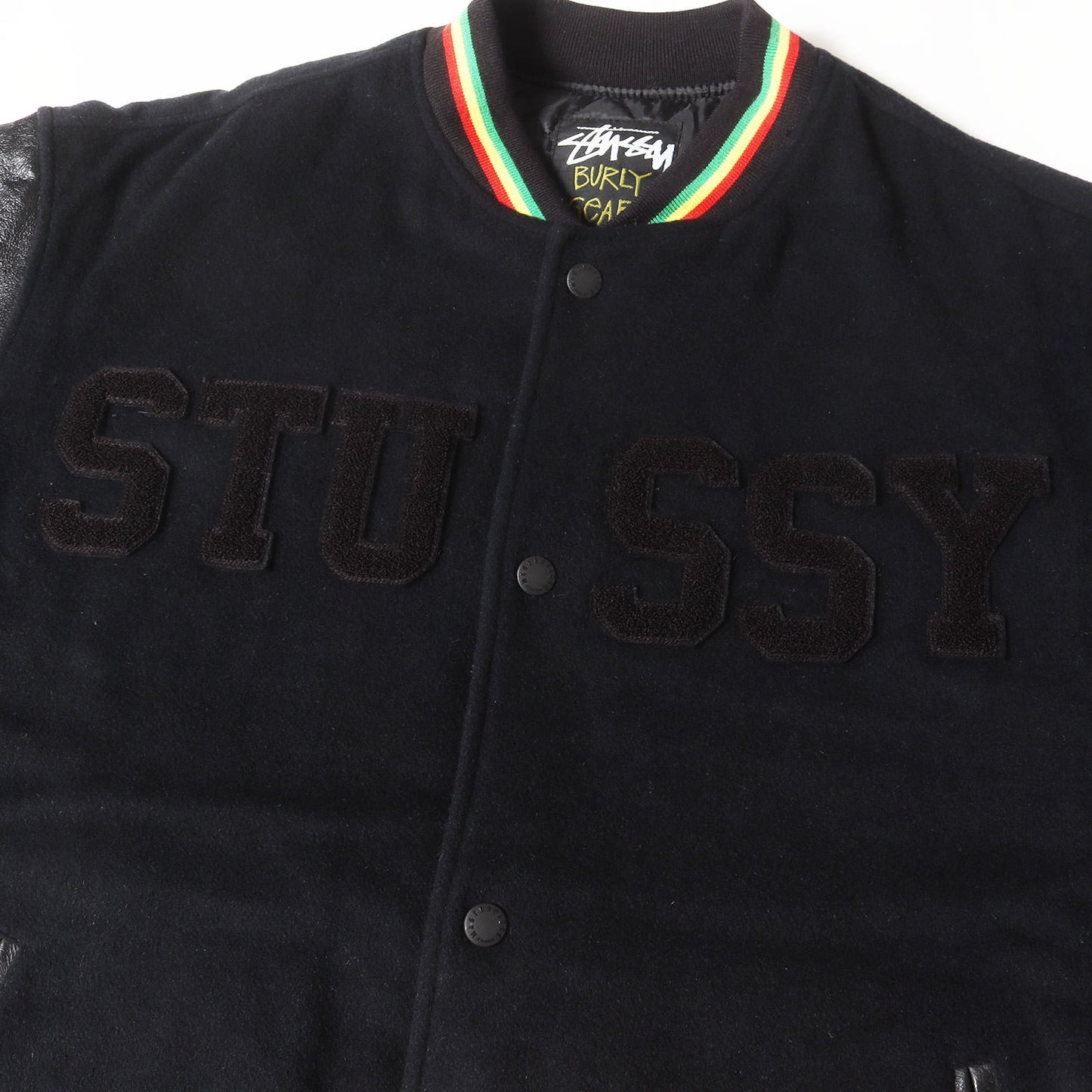 00s ×MASTERPIECE 2店舗 100枚限定 ラスタライオン 袖レザー メルトンスタジャン