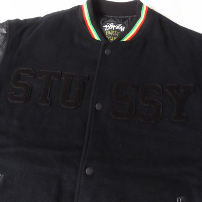 00s ×MASTERPIECE 2店舗 100枚限定 ラスタライオン 袖レザー メルトンスタジャン