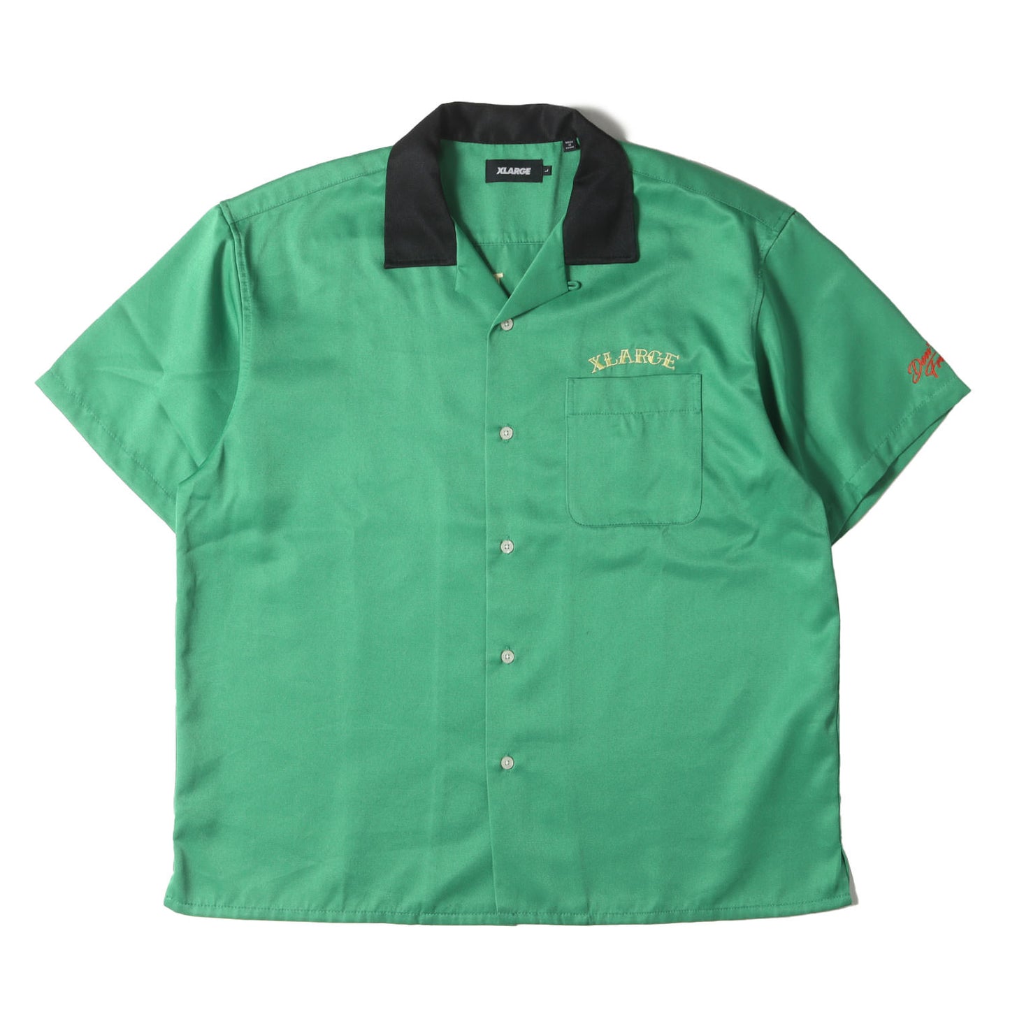 22SS トゥーフェイス オープンカラー サテン 半袖シャツ(TWO FACE OPEN COLLAR S/S SHIRT)