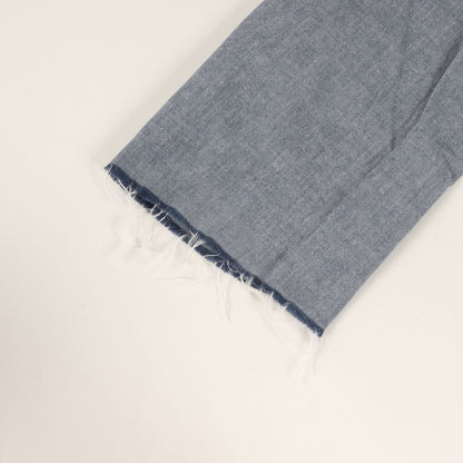 01SS タイム期 スカル刺繍 1つボタン シャンブレーシャツ