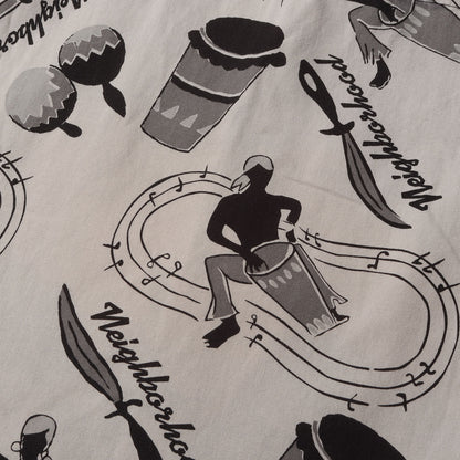 21SS 楽器柄 オープンカラー 半袖シャツ(CONGA / C-SHIRT. SS)