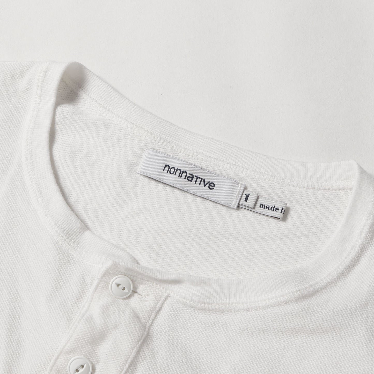 22W/23S ヘンリーネック 鹿の子 Tシャツ(CLERK S/S HENLEY NECK TEE COTTON PIQUE OVERDYED)