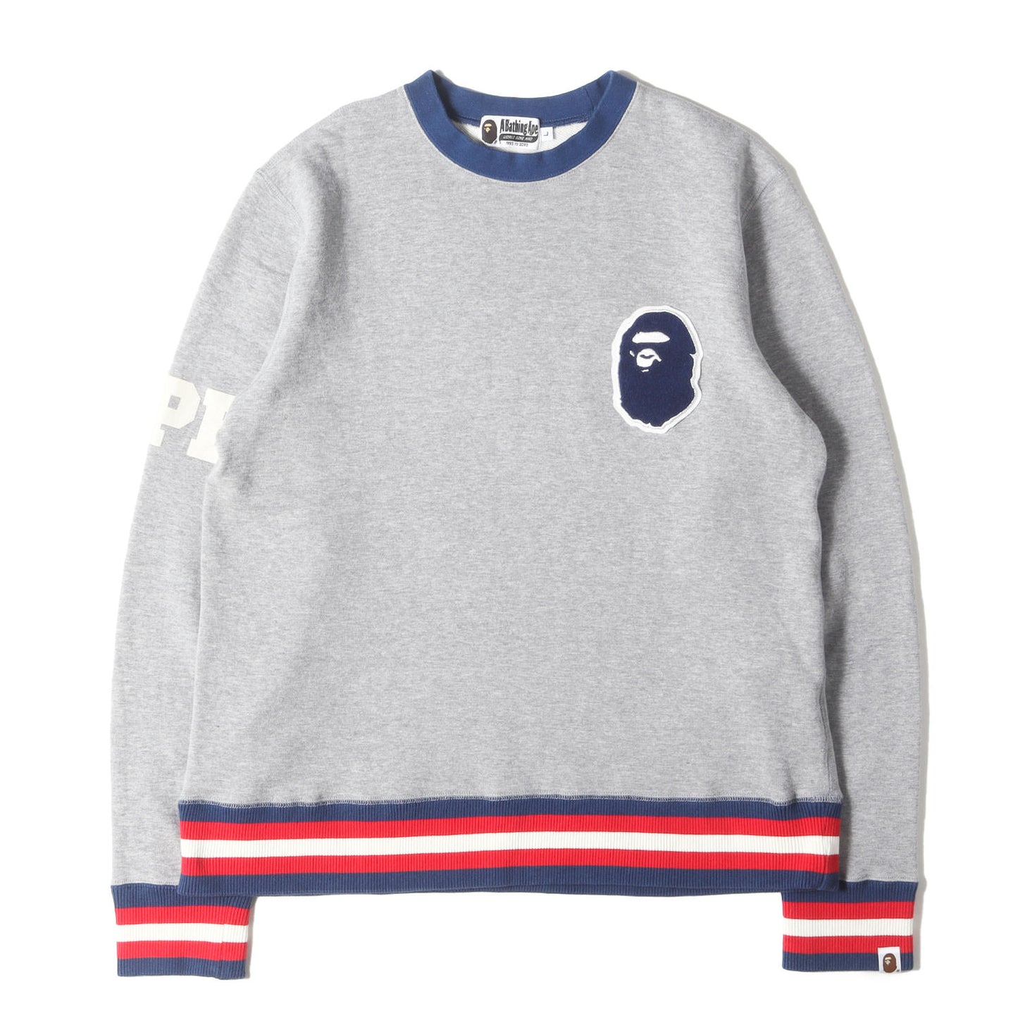 猿顔ワッペン クルーネック スウェット