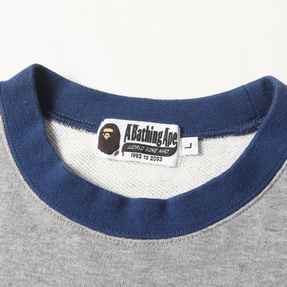 猿顔ワッペン クルーネック スウェット