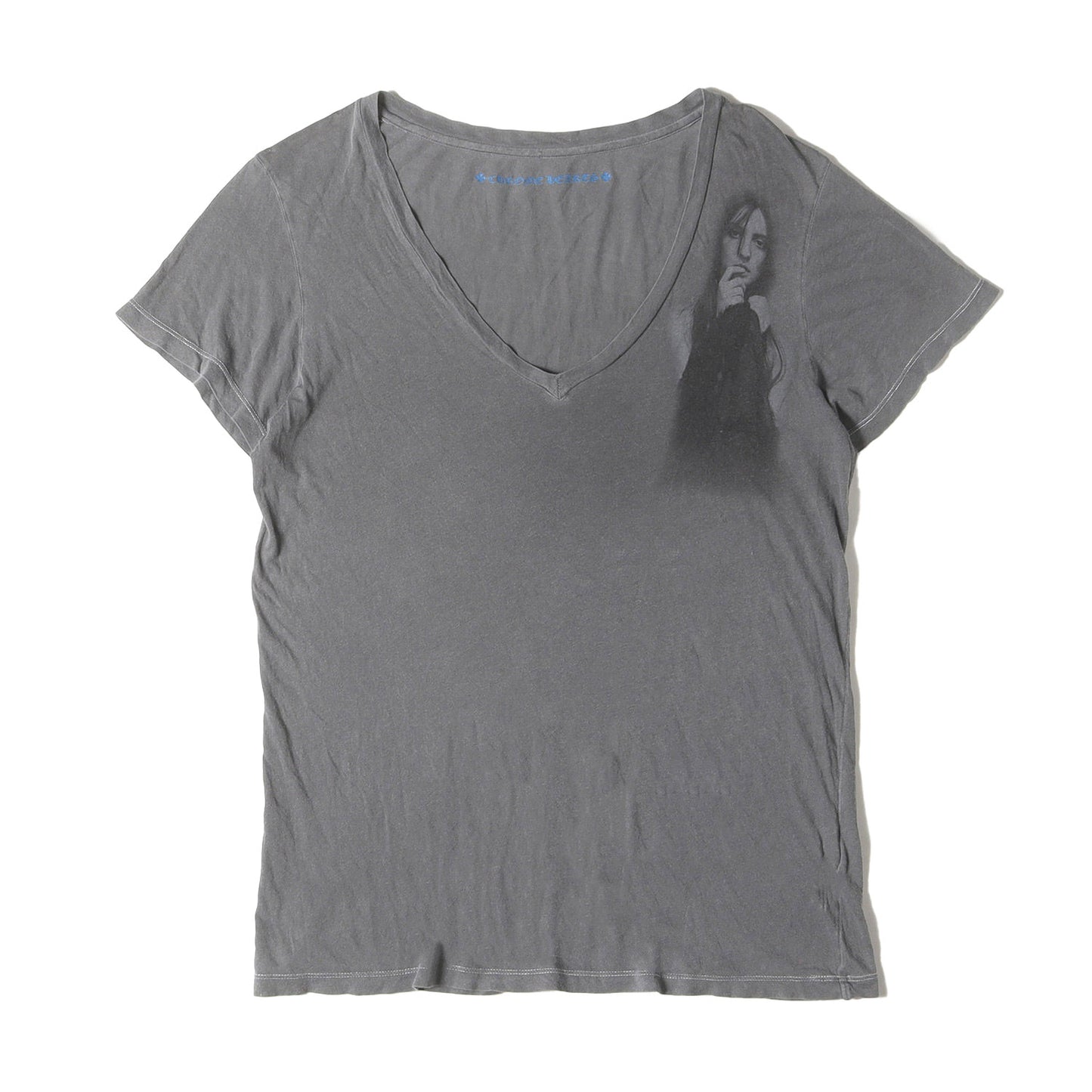 00s レディーフォトプリント Vネック Tシャツ