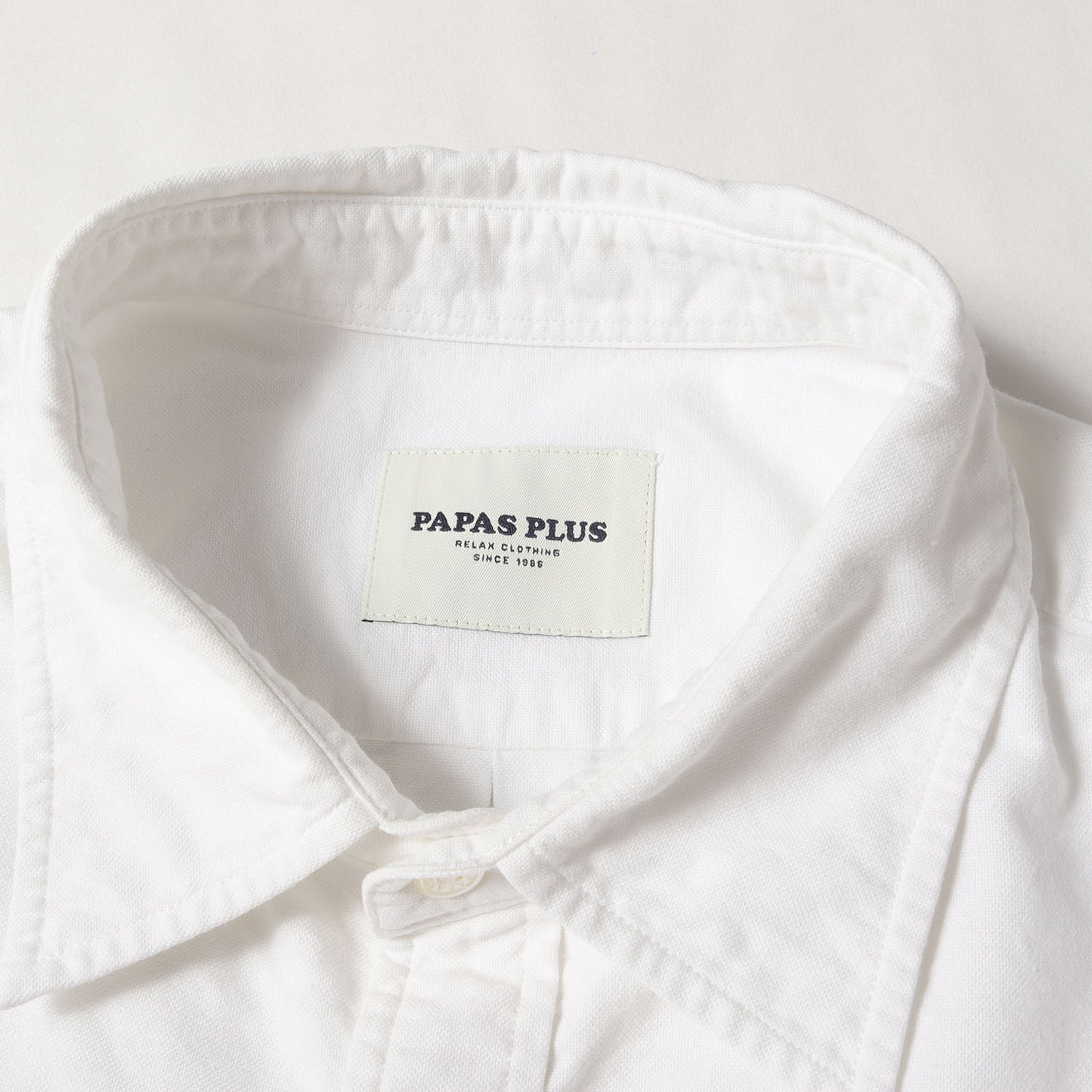 Papas Plus 刺繍柄 オックスフォード シャツ