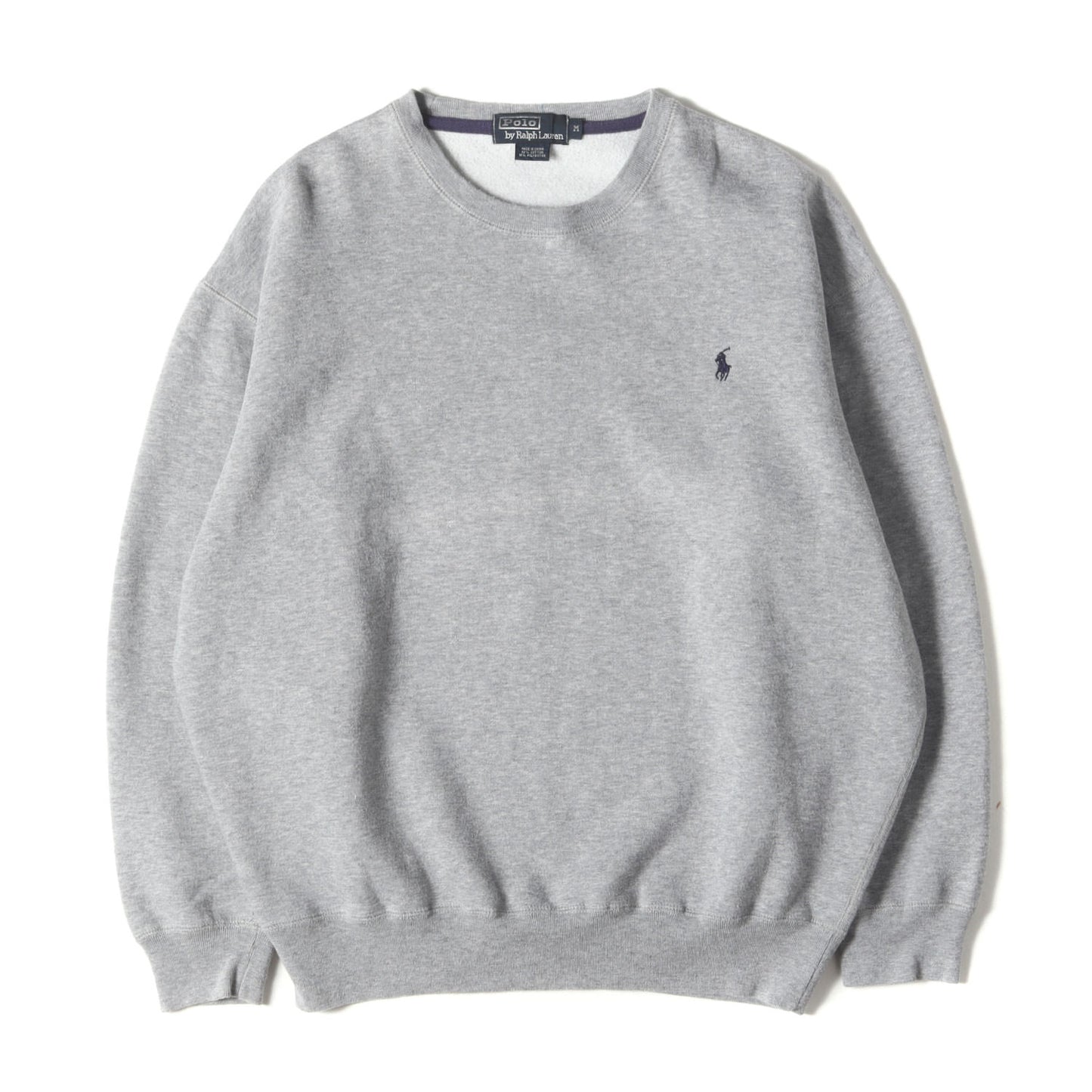 ワンポイント刺繍 クルーネック スウェット