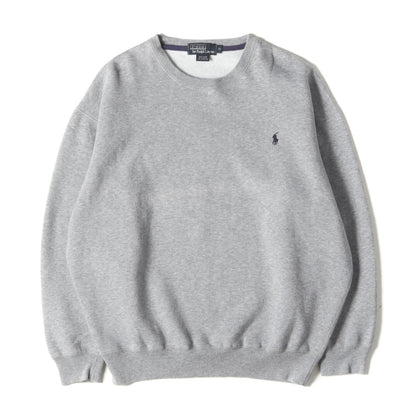 ワンポイント刺繍 クルーネック スウェット