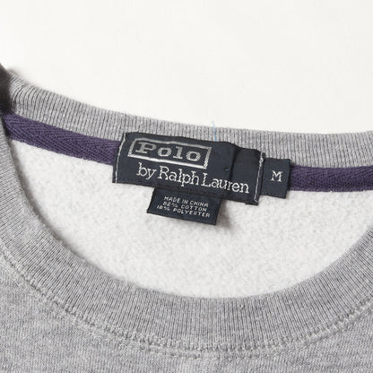 ワンポイント刺繍 クルーネック スウェット