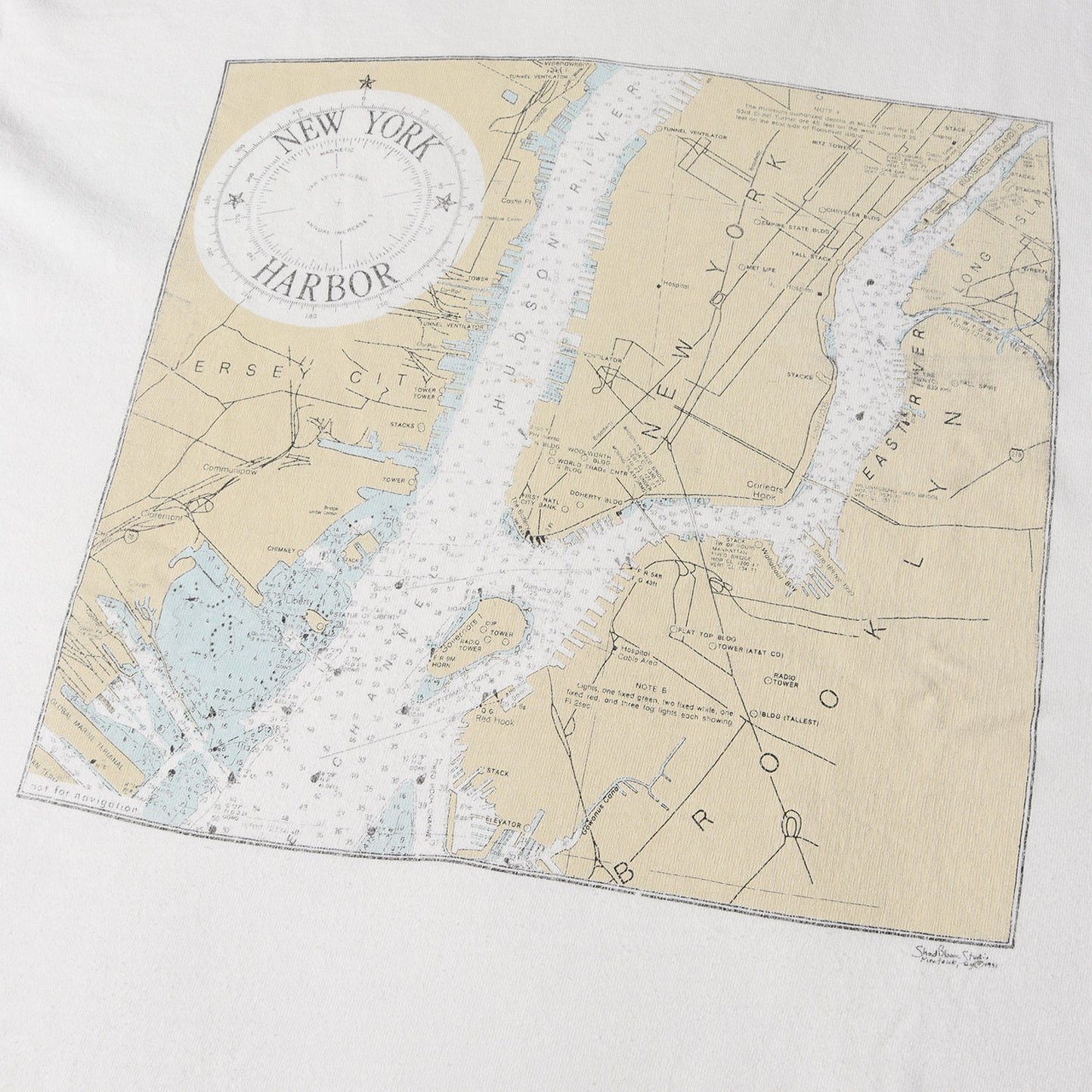 90s ニューヨーク マップ プリント Tシャツ USA製