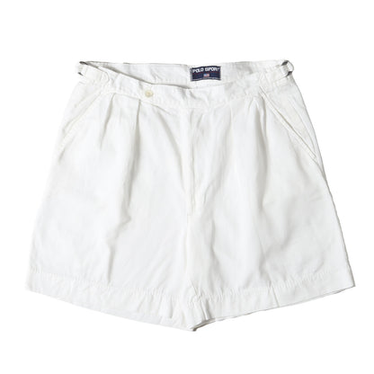 90s ツータック コットンツイル ショーツ / USA製 POLO SPORT