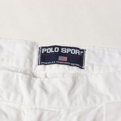 90s ツータック コットンツイル ショーツ / USA製 POLO SPORT