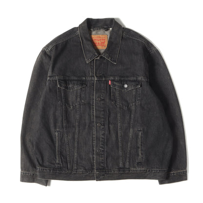 [ビッグサイズ] 先染めブラック USED加工 3rd デニムジャケット / TYPE 3 Tracker Jacket 72334-0584