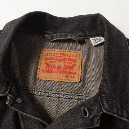 [ビッグサイズ] 先染めブラック USED加工 3rd デニムジャケット / TYPE 3 Tracker Jacket 72334-0584