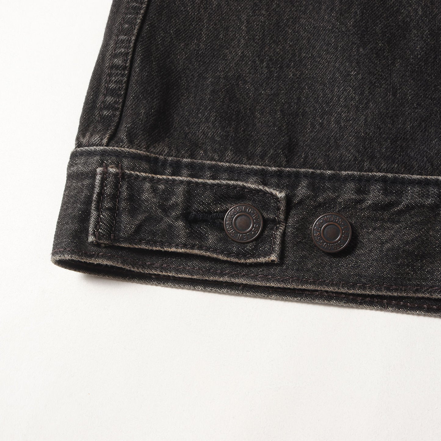 [ビッグサイズ] 先染めブラック USED加工 3rd デニムジャケット / TYPE 3 Tracker Jacket 72334-0584