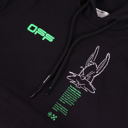 20AW キャラクター刺繍Tシャツ レイヤード オーバーサイズ スウェットパーカー