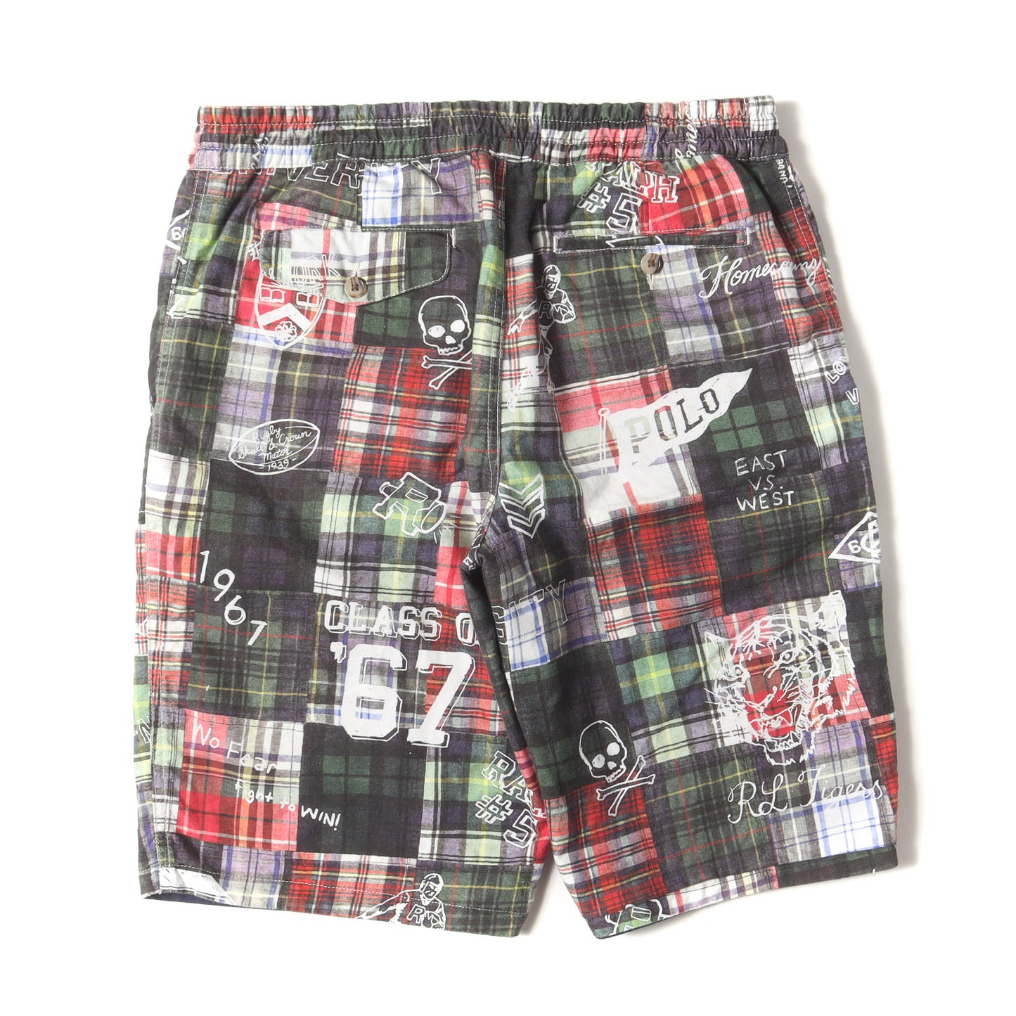 パッチワーク 転写プリント リバーシブル イージーショーツ