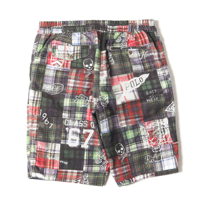 パッチワーク 転写プリント リバーシブル イージーショーツ