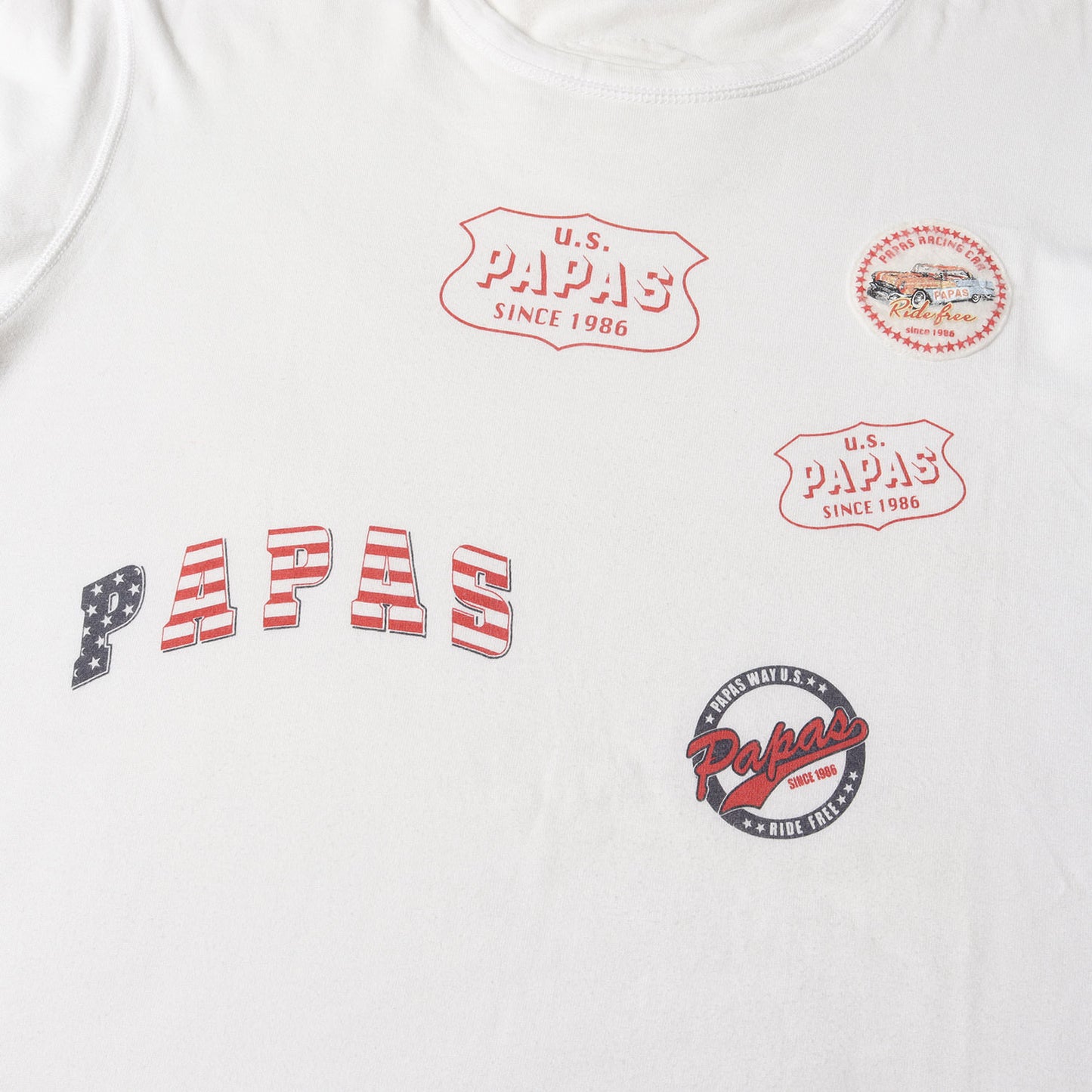 パッチ&マルチプリンチ Tシャツ