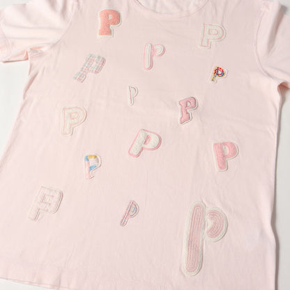 マルチアップリケ クルーネック Tシャツ