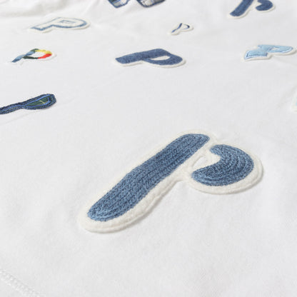 マルチアップリケロゴ クルーネック Tシャツ