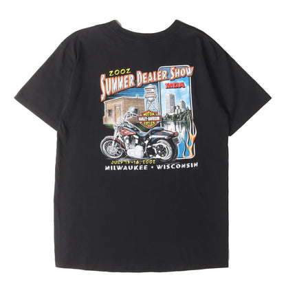00s SUMMER DEALER SHOW 2002 フレイム シールドロゴ 両面プリント Tシャツ / USA製 HOLOUBEK