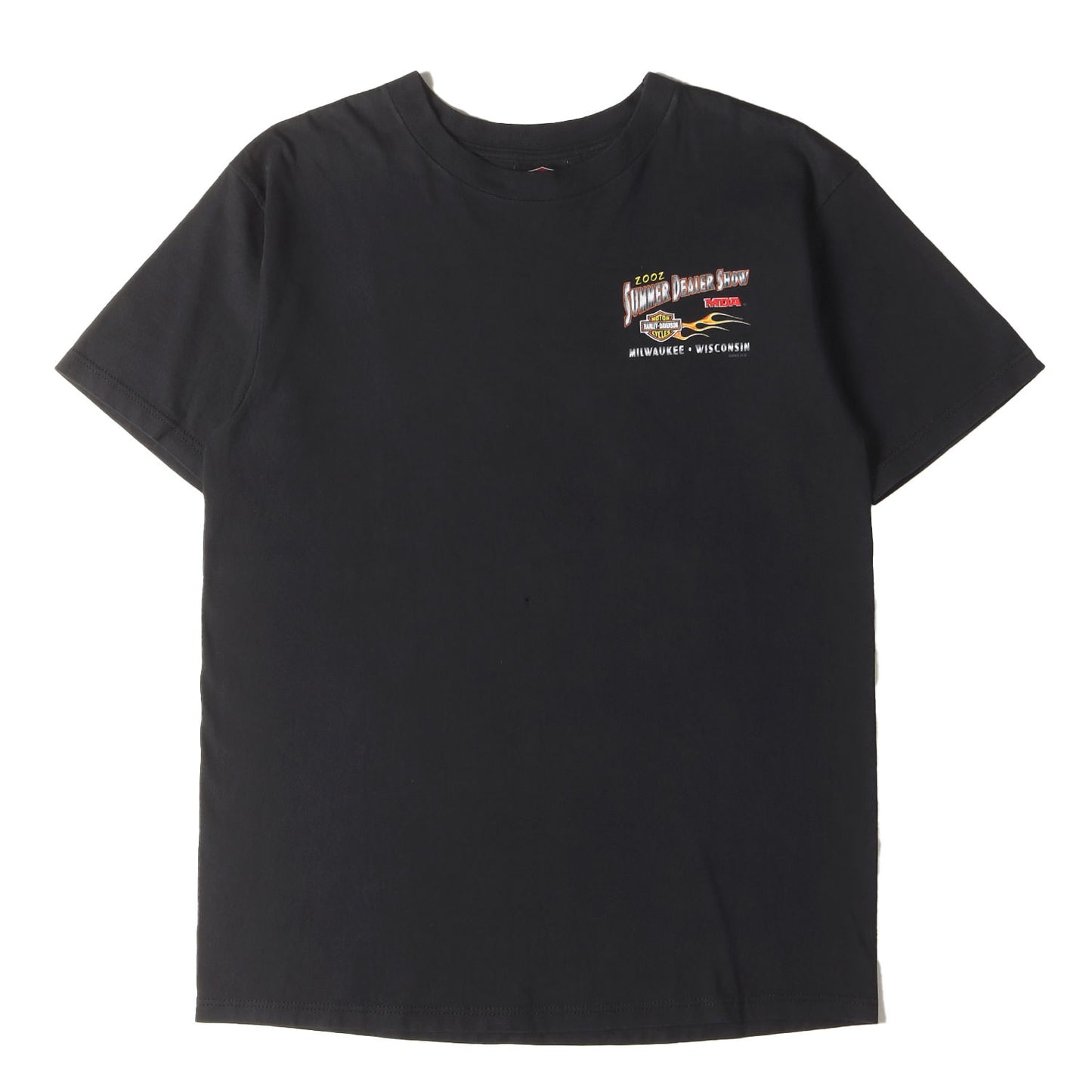 00s SUMMER DEALER SHOW 2002 フレイム シールドロゴ 両面プリント Tシャツ / USA製 HOLOUBEK