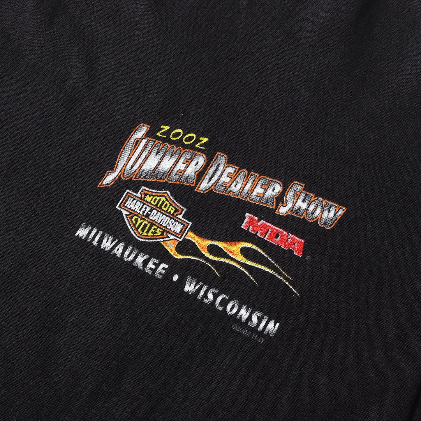 00s SUMMER DEALER SHOW 2002 フレイム シールドロゴ 両面プリント Tシャツ / USA製 HOLOUBEK