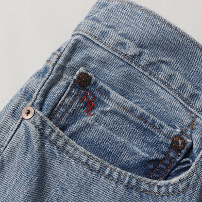 ヴィンテージ加工 ストレート デニムパンツ