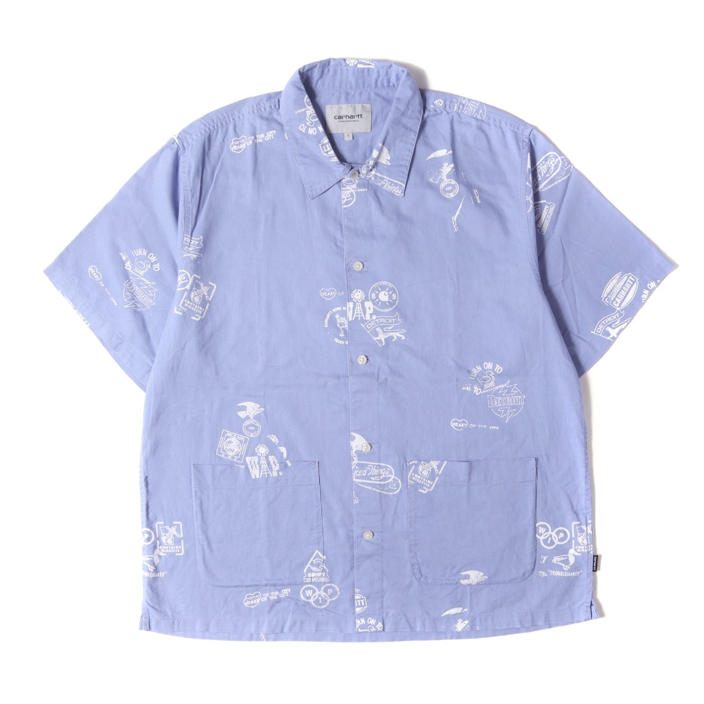 グラフィック柄 コットン/リネン 半袖シャツ(S/S Stamp Shirt)