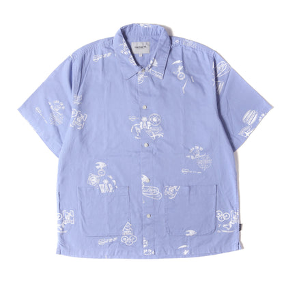 グラフィック柄 コットン/リネン 半袖シャツ(S/S Stamp Shirt)