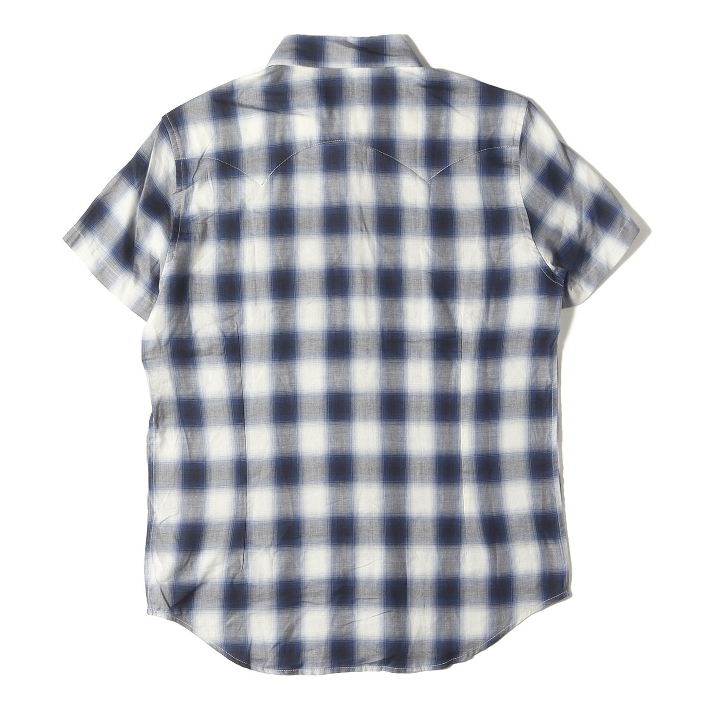 21SS オンブレチェック 半袖シャツ(OMBRE CHECK SHORT SLEEVES SHIRTS)