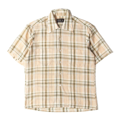 70s T/C マドラスチェック 半袖 ボタンシャツ / 台湾製