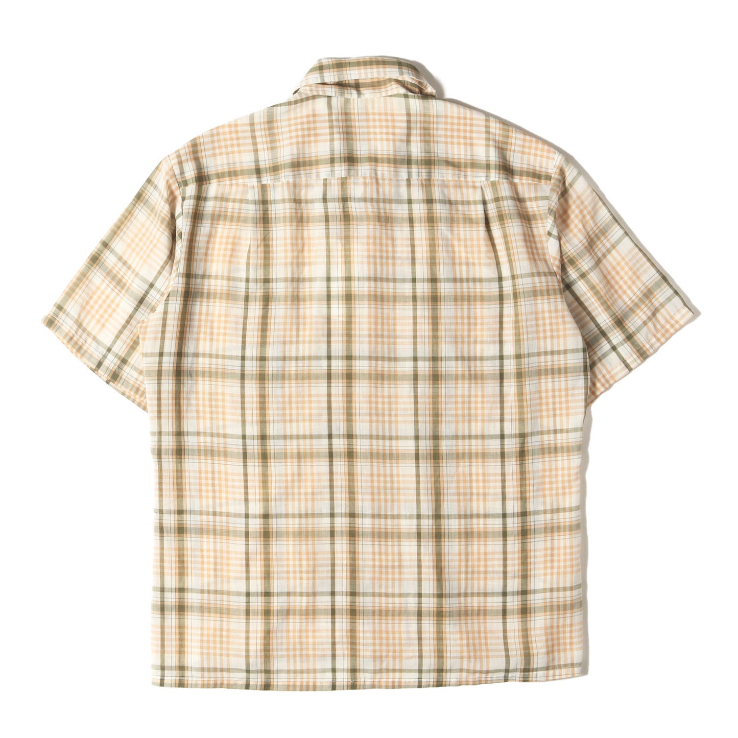 70s T/C マドラスチェック 半袖 ボタンシャツ / 台湾製