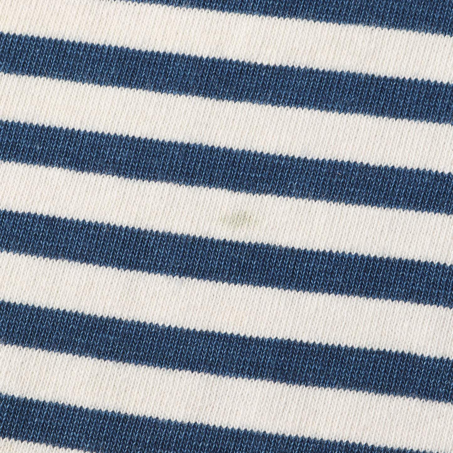 インディゴ ボーダー 度詰めコットン Tシャツ(BORDER CREW INDIGO S/S)