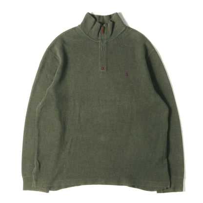 [現行モデル] ポニー刺繍 ハーフジップ リブ スウェットシャツ